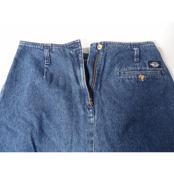 Dockers Denim Skirt Medium Large READ Knee Length Womens High Waisted Pencil V - Picture 5 of 16